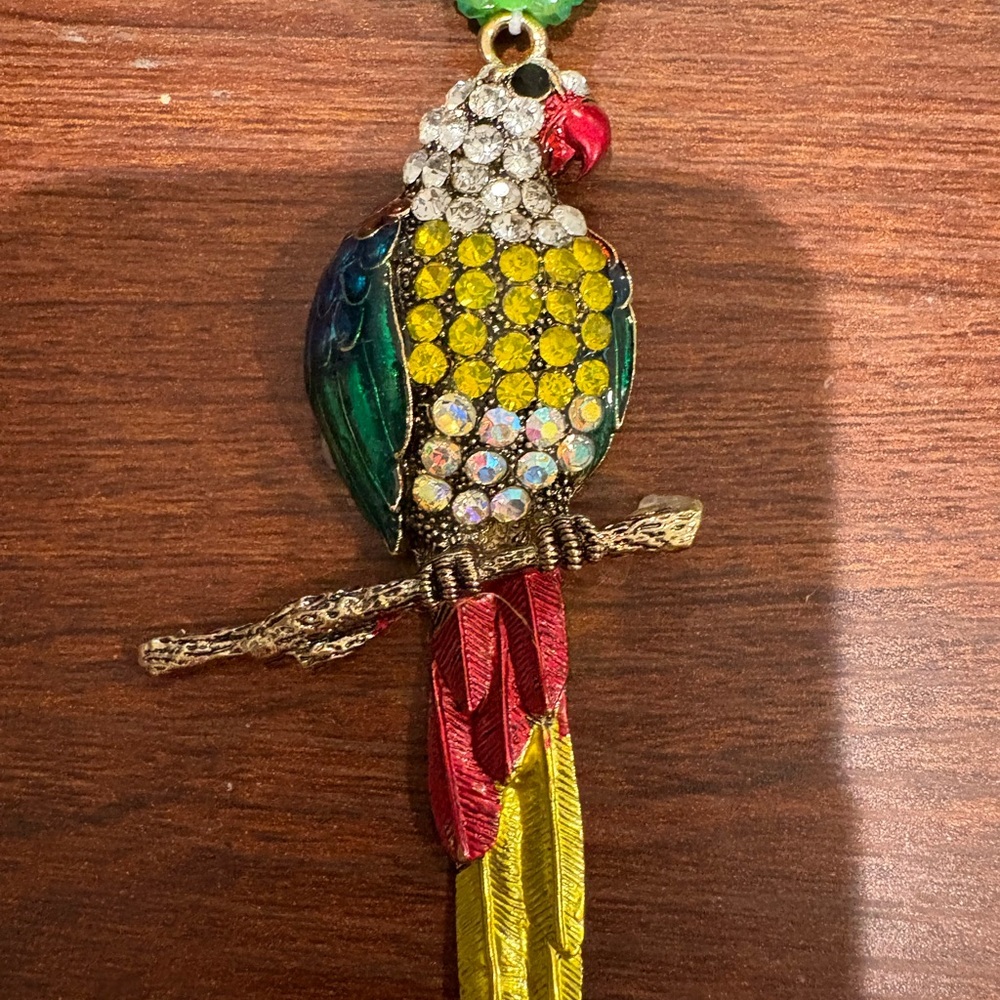 Hand Crafted Colorful Parrot Bag Charm